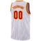Custom White Red Pinstripe Red-Gold Authentic Basketball Jersey