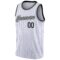 Custom White Purple Pinstripe Black-Gray Authentic Basketball Jersey