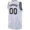 Custom White Purple Pinstripe Black-Gray Authentic Basketball Jersey