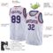Custom White Royal Pinstripe Royal-Orange Authentic Basketball Jersey