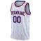 Custom White Royal Pinstripe Royal-Orange Authentic Basketball Jersey