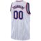 Custom White Royal Pinstripe Royal-Orange Authentic Basketball Jersey