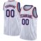 Custom White Royal Pinstripe Royal-Orange Authentic Basketball Jersey
