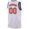 Custom White Orange Pinstripe Orange-Navy Authentic Basketball Jersey