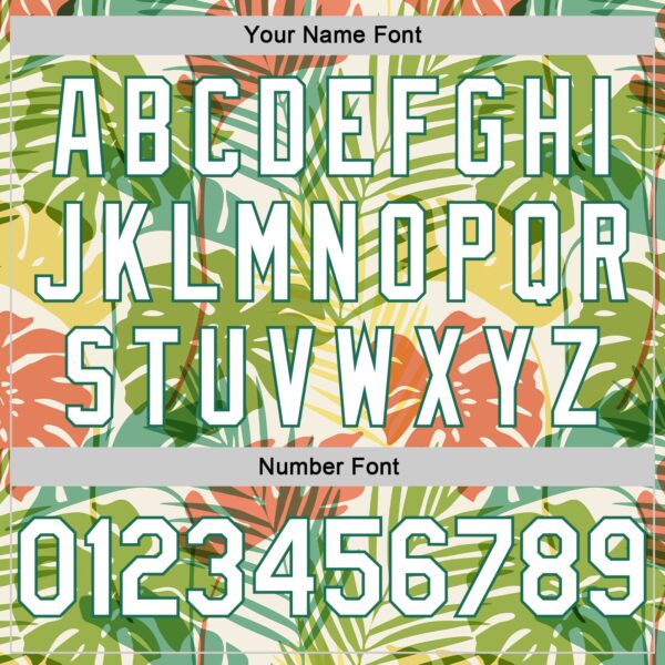 Custom White White-Kelly Green 3D Pattern Hawaii Palm Trees Authentic Basketball Jersey