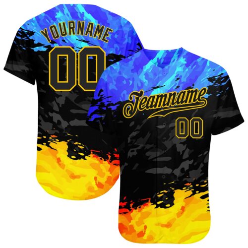3DPattern0056 Custom 3D Pattern Design Fade Authentic Baseball Jersey