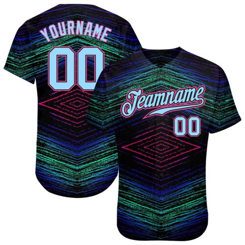 3DPattern0057 Custom 3D Pattern Design Lines Authentic Baseball Jersey