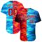 Custom 3D Pattern Design Flame Burning Red Hot Sparks BBQ Season Authentic Baseball Jersey