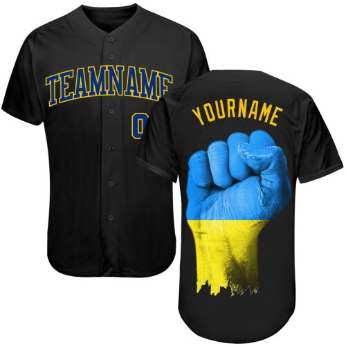 3DPattern0071 Custom 3D Pattern Design Solidarity With Ukraine Patriotic And Togetherness Authentic Baseball Jersey