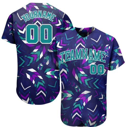 3DPattern0935 Custom 3D Pattern Design Music Festival Authentic Baseball Jersey