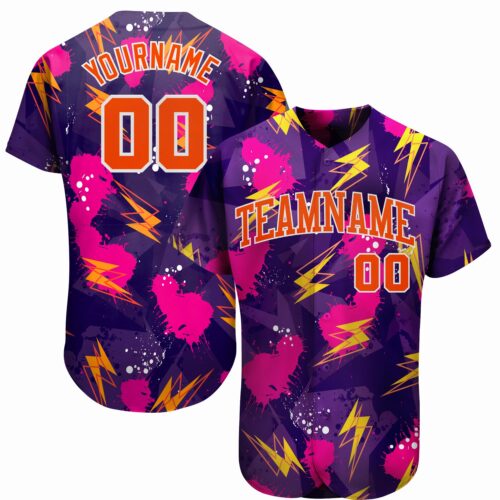 3DPattern0939 Custom 3D Pattern Design Music Festival Authentic Baseball Jersey
