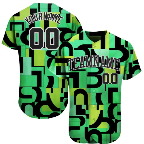 3DPattern0940 Custom 3D Pattern Design Music Festival Authentic Baseball Jersey
