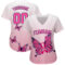 Custom 3D Pink Ribbon Breast Cancer Awareness Month With Butterflies Women Health Care Support Authentic Baseball Jersey