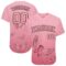 Custom 3D Pink Ribbon With Angel Wings Breast Cancer Awareness Month Women Health Care Support Authentic Baseball Jersey