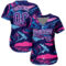 Custom Figure Purple-White 3D Pattern Design Authentic Baseball Jersey