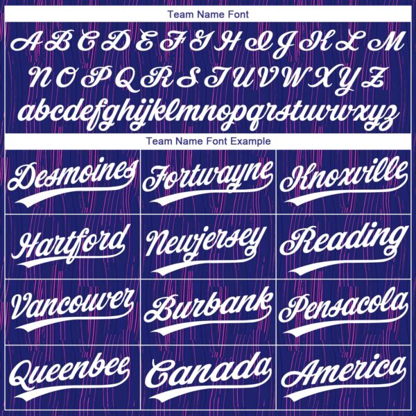Custom Purple White 3D Pattern Design Authentic Baseball Jersey