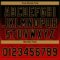 Custom Red Black-Old Gold 3D Pattern Design Authentic Baseball Jersey