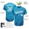 Custom Sky Blue White-Black 3D Pattern Design Authentic Baseball Jersey