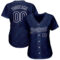Custom Navy Navy-Black 3D Pattern Design Authentic Baseball Jersey