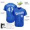 Custom Royal White 3D Pattern Design Authentic Baseball Jersey