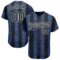 Custom Royal Black-White 3D Pattern Design Authentic Baseball Jersey