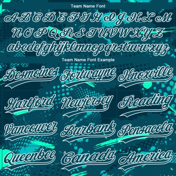 Custom Green Green-Aqua 3D Pattern Design Authentic Baseball Jersey