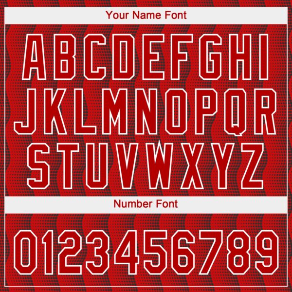 Custom Red Red-White 3D Pattern Design Authentic Baseball Jersey
