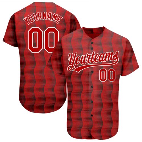 3DPattern1151_2020f56a-9e0b-4a95-9a80-f6412c02460a Custom Red Red-White 3D Pattern Design Authentic Baseball Jersey