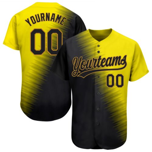 3DPattern1167 Custom Gold Black-Old Gold 3D Pattern Design Authentic Baseball Jersey
