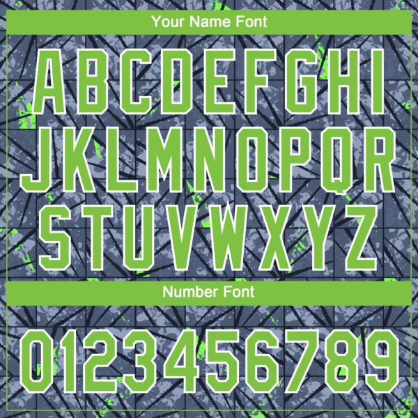 Custom Gray Neon Green-Black 3D Pattern Design Authentic Baseball Jersey