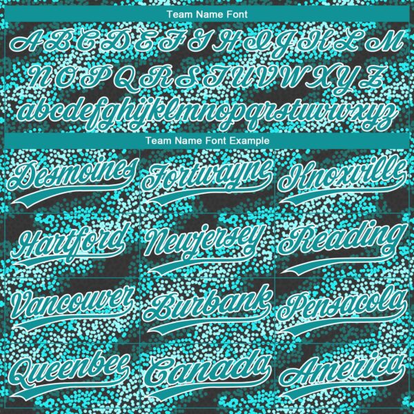 Custom Teal Teal-Black 3D Pattern Design Authentic Baseball Jersey