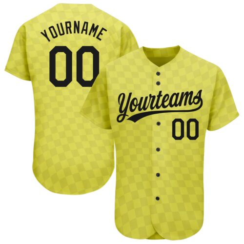 3DPattern1188 Custom Gold Black 3D Pattern Design Authentic Baseball Jersey