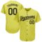 Custom Gold Black 3D Pattern Design Authentic Baseball Jersey