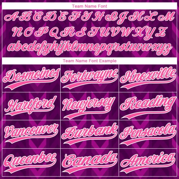 Custom Purple Pink-White 3D Pattern Design Authentic Baseball Jersey