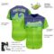 Custom Neon Green Neon Green-Royal 3D Pattern Design Authentic Baseball Jersey