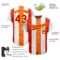 Custom White Red Gold-Orange 3D Pattern Design Authentic Baseball Jersey