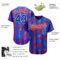 Custom Royal Royal-Red 3D Pattern Design Authentic Baseball Jersey
