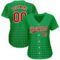 Custom Kelly Green Red-White 3D Pattern Design Authentic Baseball Jersey