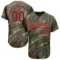 Custom Olive Crimson-Old Gold 3D Pattern Design Authentic Salute To Service Baseball Jersey