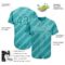 Custom Aqua Teal-White 3D Pattern Design Authentic Baseball Jersey