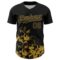 Custom Black Old Gold Splatter Authentic Baseball Jersey