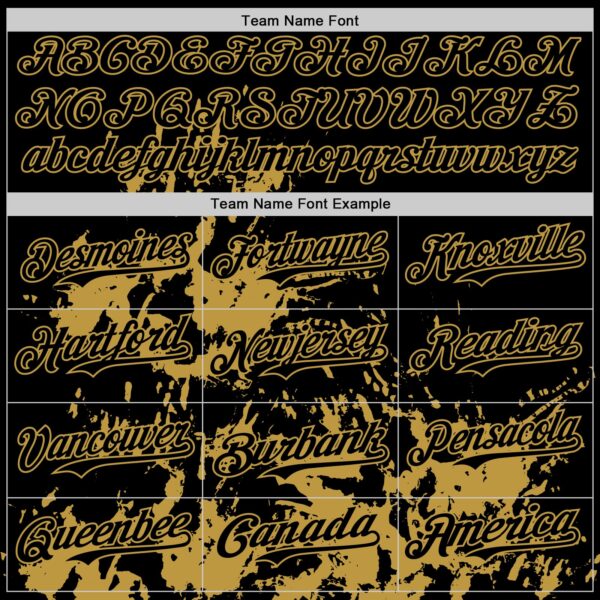 Custom Black Old Gold Splatter Authentic Baseball Jersey