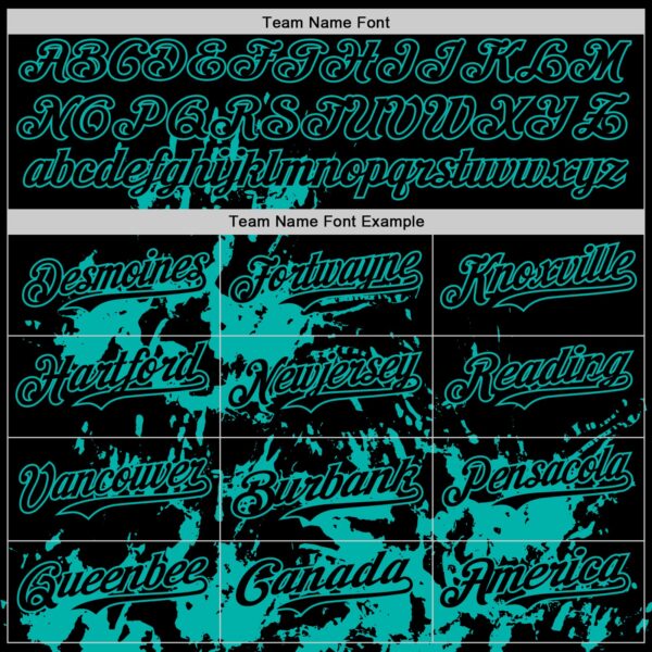 Custom Black Aqua Splatter Authentic Baseball Jersey