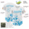 Custom White Sky Blue Splatter Authentic Baseball Jersey