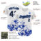 Custom White Black-Thunder Blue Splatter Authentic Baseball Jersey