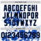 Custom White Black-Thunder Blue Splatter Authentic Baseball Jersey