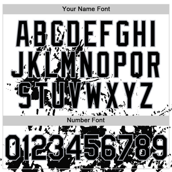 Custom White Black-Gray Splatter Authentic Baseball Jersey