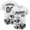 Custom White Black-Gray Splatter Authentic Baseball Jersey