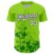 Custom Neon Green White Black-Green Splatter Authentic Baseball Jersey