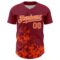 Custom Crimson Orange-White Splatter Authentic Baseball Jersey